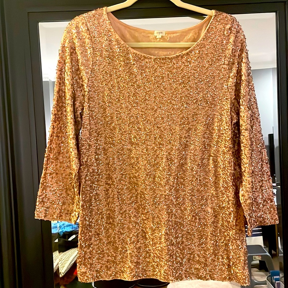 📦PACKED & DONATED📦 J Crew Sequin Top